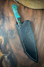Load image into Gallery viewer, C) Frenzy Damascus, Western Santoku Chef by Valentini Garage Works