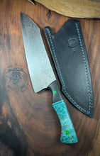 Load image into Gallery viewer, C) Frenzy Damascus, Western Santoku Chef by Valentini Garage Works