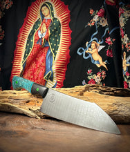 Load image into Gallery viewer, C) Frenzy Damascus, Western Santoku Chef by Valentini Garage Works