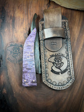 Load image into Gallery viewer, B) Barber Notch Straight Razor Scalloped Spine W2 Blade , By Valentini Garage Works