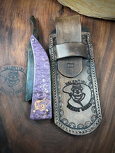 Load image into Gallery viewer, B) Barber Notch Straight Razor Scalloped Spine W2 Blade , By Valentini Garage Works
