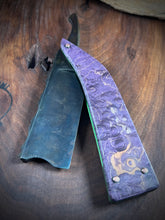 Load image into Gallery viewer, B) Barber Notch Straight Razor Scalloped Spine W2 Blade , By Valentini Garage Works