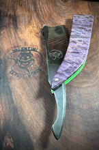 Load image into Gallery viewer, B) Barber Notch Straight Razor Scalloped Spine W2 Blade , By Valentini Garage Works