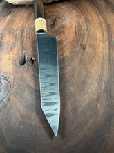 Load image into Gallery viewer, D) Ladder Pattern Damascus Petty Chef Knife by Valentini Garage Works