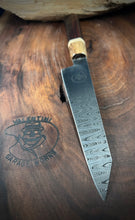Load image into Gallery viewer, D) Ladder Pattern Damascus Petty Chef Knife by Valentini Garage Works
