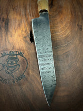 Load image into Gallery viewer, D) Ladder Pattern Damascus Petty Chef Knife by Valentini Garage Works