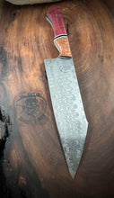 Load image into Gallery viewer, F) Frenzy Pattern Damascus Gyuto Chef, by Valentini Garage Works