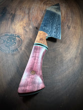 Load image into Gallery viewer, F) Frenzy Pattern Damascus Gyuto Chef, by Valentini Garage Works