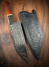 Load image into Gallery viewer, G) Frenzy Pattern Damascus Gyuto Chef, by Valentini Garage Works