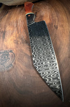 Load image into Gallery viewer, G) Frenzy Pattern Damascus Gyuto Chef, by Valentini Garage Works