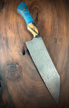 Load image into Gallery viewer, F) Rain Drop Pattern Damascus Gyuto Chef, by Valentini Garage Works
