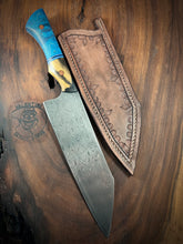 Load image into Gallery viewer, F) Rain Drop Pattern Damascus Gyuto Chef, by Valentini Garage Works