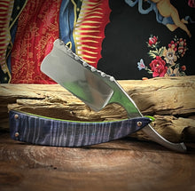 Load image into Gallery viewer, E) Bull Nose Straight Razor 1095 Blade , By Valentini Garage Works