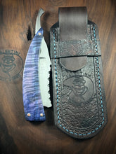 Load image into Gallery viewer, E) Bull Nose Straight Razor 1095 Blade , By Valentini Garage Works