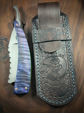 Load image into Gallery viewer, E) Bull Nose Straight Razor 1095 Blade , By Valentini Garage Works