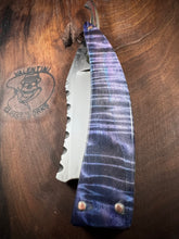 Load image into Gallery viewer, E) Bull Nose Straight Razor 1095 Blade , By Valentini Garage Works