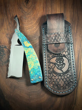 Load image into Gallery viewer, B) Bull Nose Straight Razor Scalloped Spine 1095 Blade , By Valentini Garage Works