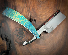 Load image into Gallery viewer, B) Bull Nose Straight Razor Scalloped Spine 1095 Blade , By Valentini Garage Works