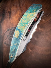Load image into Gallery viewer, B) Bull Nose Straight Razor Scalloped Spine 1095 Blade , By Valentini Garage Works