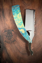 Load image into Gallery viewer, B) Bull Nose Straight Razor Scalloped Spine 1095 Blade , By Valentini Garage Works