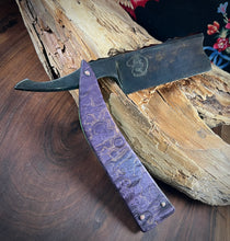 Load image into Gallery viewer, B) Barber Notch Straight Razor Scalloped Spine W2 Blade , By Valentini Garage Works
