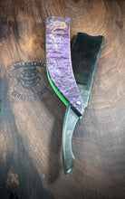 Load image into Gallery viewer, B) Barber Notch Straight Razor Scalloped Spine W2 Blade , By Valentini Garage Works
