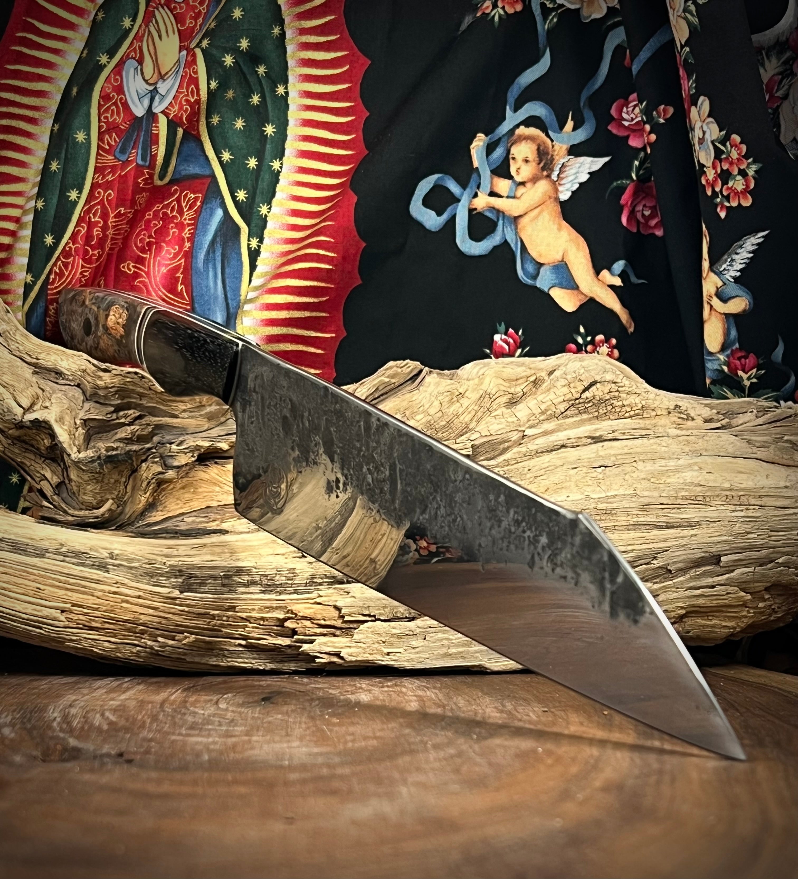 Valentini Works C) Hand Forged Gyuto Chef, Brute de Forge by Valentini Garage Works
