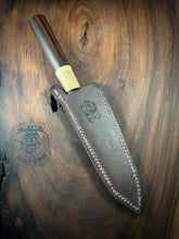 Load image into Gallery viewer, D) Ladder Pattern Damascus Petty Chef Knife by Valentini Garage Works
