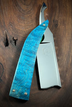 Load image into Gallery viewer, G) Bull Nose Straight Razor Scalloped Spine 1095 Blade , By Valentini Garage Works
