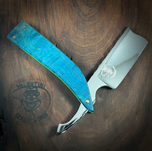 Load image into Gallery viewer, G) Bull Nose Straight Razor Scalloped Spine 1095 Blade , By Valentini Garage Works
