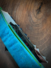 Load image into Gallery viewer, G) Bull Nose Straight Razor Scalloped Spine 1095 Blade , By Valentini Garage Works
