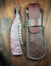 Load image into Gallery viewer, E) Smiling Edge Twist Damascus Straight Razor by Valentini Garage Works
