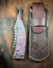 Load image into Gallery viewer, E) Smiling Edge Twist Damascus Straight Razor by Valentini Garage Works
