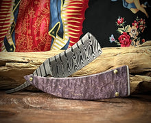 Load image into Gallery viewer, E) Smiling Edge Twist Damascus Straight Razor by Valentini Garage Works
