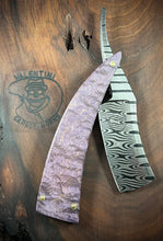 Load image into Gallery viewer, E) Smiling Edge Twist Damascus Straight Razor by Valentini Garage Works
