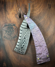 Load image into Gallery viewer, E) Smiling Edge Twist Damascus Straight Razor by Valentini Garage Works
