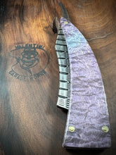 Load image into Gallery viewer, E) Smiling Edge Twist Damascus Straight Razor by Valentini Garage Works
