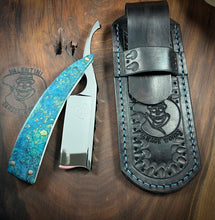 Load image into Gallery viewer, D) Bull Nose Straight Razor 1095 Blade , By Valentini Garage Works
