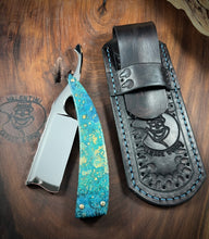 Load image into Gallery viewer, D) Bull Nose Straight Razor 1095 Blade , By Valentini Garage Works
