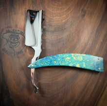 Load image into Gallery viewer, D) Bull Nose Straight Razor 1095 Blade , By Valentini Garage Works
