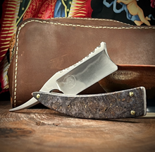 Load image into Gallery viewer, B) Spanish Point Straight Razor, 1095 Blade with Hamon, By Valentini Garage Works
