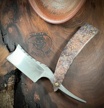 Load image into Gallery viewer, B) Spanish Point Straight Razor, 1095 Blade with Hamon, By Valentini Garage Works
