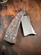 Load image into Gallery viewer, B) Spanish Point Straight Razor, 1095 Blade with Hamon, By Valentini Garage Works
