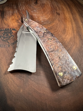 Load image into Gallery viewer, B) Spanish Point Straight Razor, 1095 Blade with Hamon, By Valentini Garage Works
