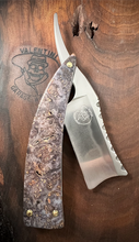 Load image into Gallery viewer, B) Spanish Point Straight Razor, 1095 Blade with Hamon, By Valentini Garage Works
