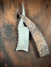 Load image into Gallery viewer, B) Spanish Point Straight Razor, 1095 Blade with Hamon, By Valentini Garage Works
