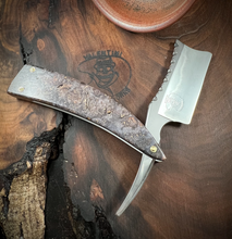 Load image into Gallery viewer, B) Spanish Point Straight Razor, 1095 Blade with Hamon, By Valentini Garage Works
