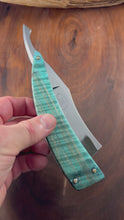 Load and play video in Gallery viewer, Square Point Straight Razor 125CR1 Blade , By Valentini Garage Works (Copy)
