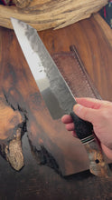 Load and play video in Gallery viewer, C) Hand Forged Gyuto Chef, Brute de Forge by Valentini Garage Works
